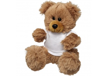 Urso de peluche sentado com t-shirt