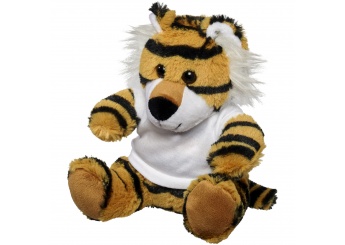 Tigre de peluche com t-shirt