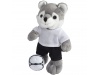 Lobo de peluche com t-shirt