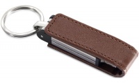 USB articulada com porta chaves e capa de pele (1, 2, 4, 8, 16, 32GB)