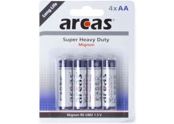 Blister 4 pilhas 1,5V AA/R06