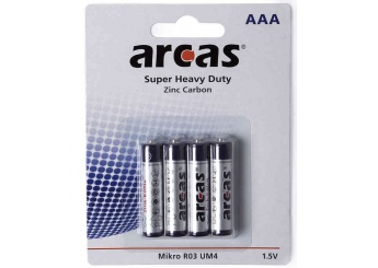 Blister 4 pilhas 1,5V AAA/R03