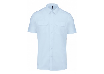 Camisa piloto de homem de manga curt