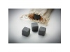 Set 4 cubos de gelo de pedra reutilizveis ​​em bolsa ROCKS
