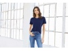 T-shirt com decote redondo
