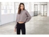 Sweatshirt crop com capuz