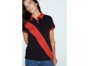 Polo de senhora com faixa diagonal