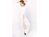 T-shirt de senhora decote redondo de manga comprida Branco