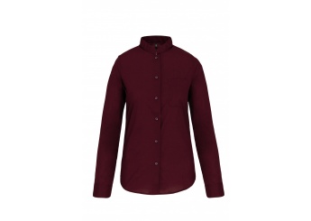 CAMISA DE SENHORA COM GOLA  PADRE MANGA COMPRIDA