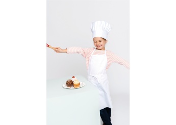 Conjunto de chef de criana Branco