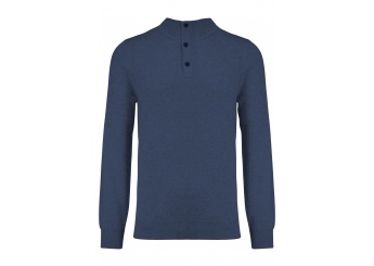 Camisola premium com botes na gola