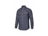 Camisa denim stretch manga comprida homem
