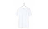 T-SHIRT CORTADA E COSIDA DE MANGAS CURTAS PARA HOMEM Branca