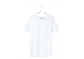 T-SHIRT CORTADA E COSIDA DE MANGAS CURTAS PARA HOMEM Branca