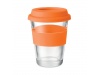Copo 350ml de vidro com tampa e pega em silicone ASTOGLASS