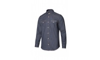 Camisa denim stretch manga comprida homem