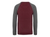 Sweatshirt BIO bicolor de homem com decote redondo e mangas raglan