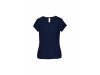 Blusa de senhora em crepe de manga curta