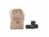 Set 4 cubos de gelo de pedra reutilizveis ​​em bolsa ROCKS