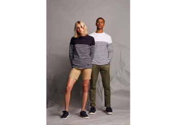 T-shirt Breton de manga comprida 2XL