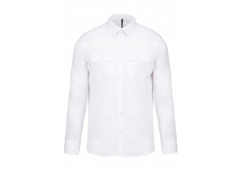 Camisa piloto de homem de manga comprida