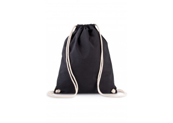 Mochila em algodo biolgico com cordes