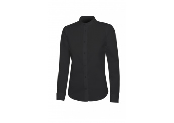 Camisa gola tira stretch manga comprida mulher