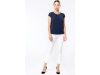 Blusa de senhora em crepe de manga curta