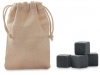 Set 4 cubos de gelo de pedra reutilizveis ​​em bolsa ROCKS