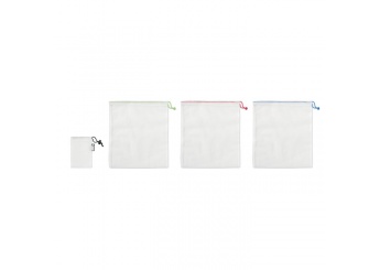 Conjunto de 3 sacos de malha em bolsa VEGGIE SET RPET