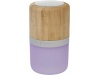 Coluna Bluetooth em bambu com luz Aurea