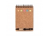 Bloco com capa de cortia + Bloco de notas 25 folhas + caneta MULTICORK