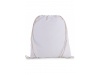 Mochila pequena em algodo biolgico com cordes Branco