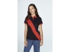 Polo de senhora com faixa diagonal