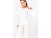 T-shirt de senhora decote redondo de manga comprida Branco