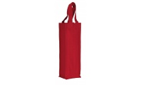 Saco porta-garrafa em algodo canvas Natural