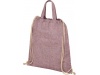 Mochila com cordes em algodo reciclado 210 g/m Pheebs