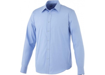 Camisa elstica de popelina de manga comprida de homem Hamell