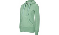 Sweatshirt de senhora com capuz em polister/algodo