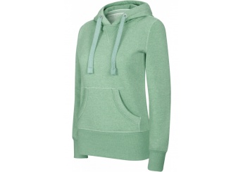Sweatshirt de senhora com capuz em polister/algodo