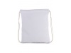 Mochila pequena em algodo biolgico com cordes Branco
