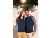 Sweatshirt BIO bicolor de senhora com decote redondo e mangas raglan
