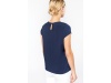 Blusa de senhora em crepe de manga curta