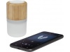 Coluna Bluetooth em bambu com luz Aurea