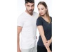 T-shirt de senhora com decote V de manga curta Supima