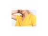 T-shirt de senhora com decote em V de manga curta Cores