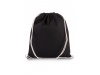 Mochila pequena em algodo biolgico com cordes