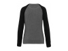 Sweatshirt BIO bicolor de senhora com decote redondo e mangas raglan