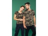 T-shirt camuflada de manga curta