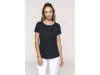 T-shirt de senhora em malha piqu com decote redondo
